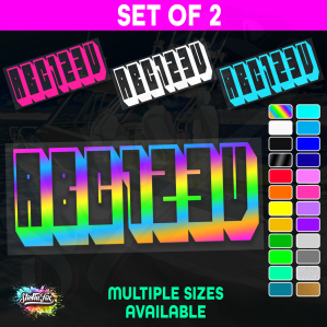 2x Boat Rego Sticker Decals Set 150mm High Vinyl Registration 200mm 250mm 300mm