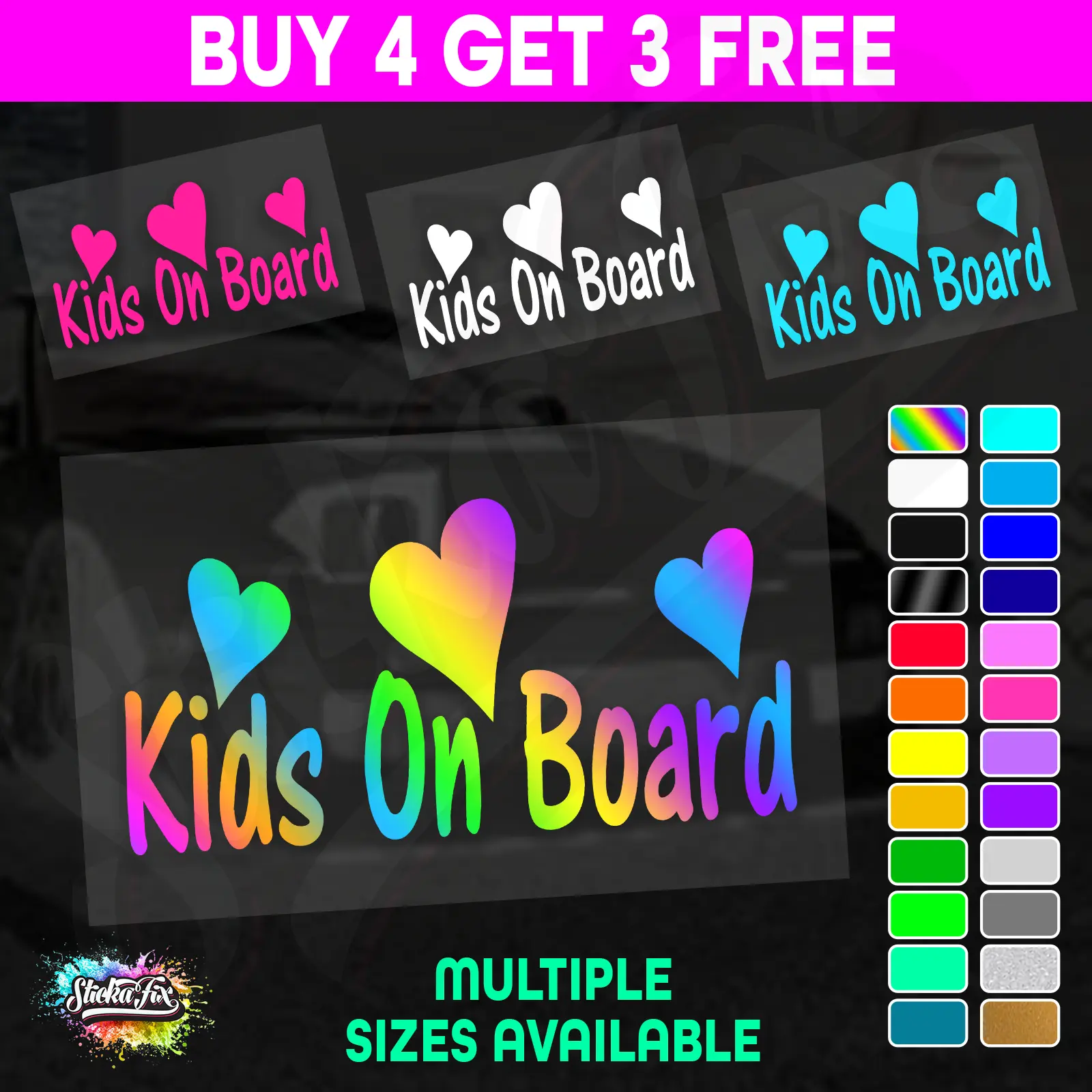 Kids On Board Hearts