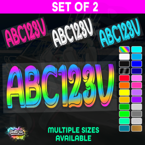 2x Boat Rego Sticker Decals Set 150mm High Vinyl Registration 200mm 250mm 300mm - Image 1