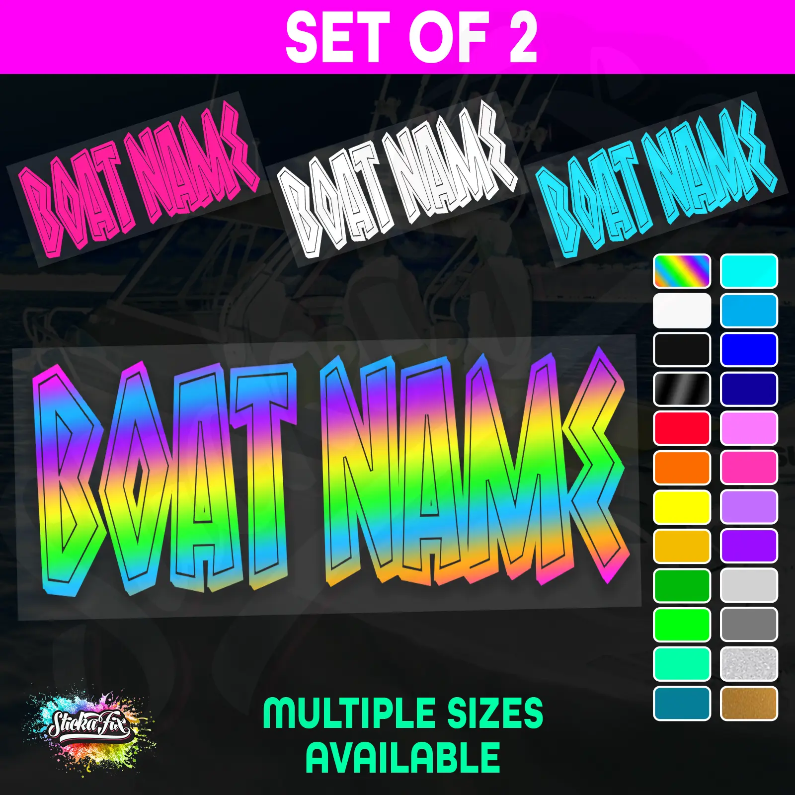 2x Custom Boat Name