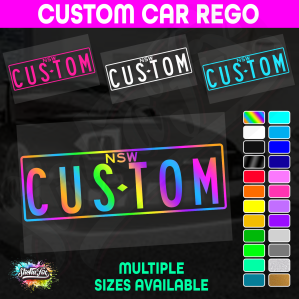 Custom Rego Number Small Sizes