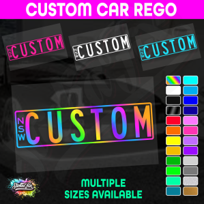 Custom Slimline Rego Number Large Sizes