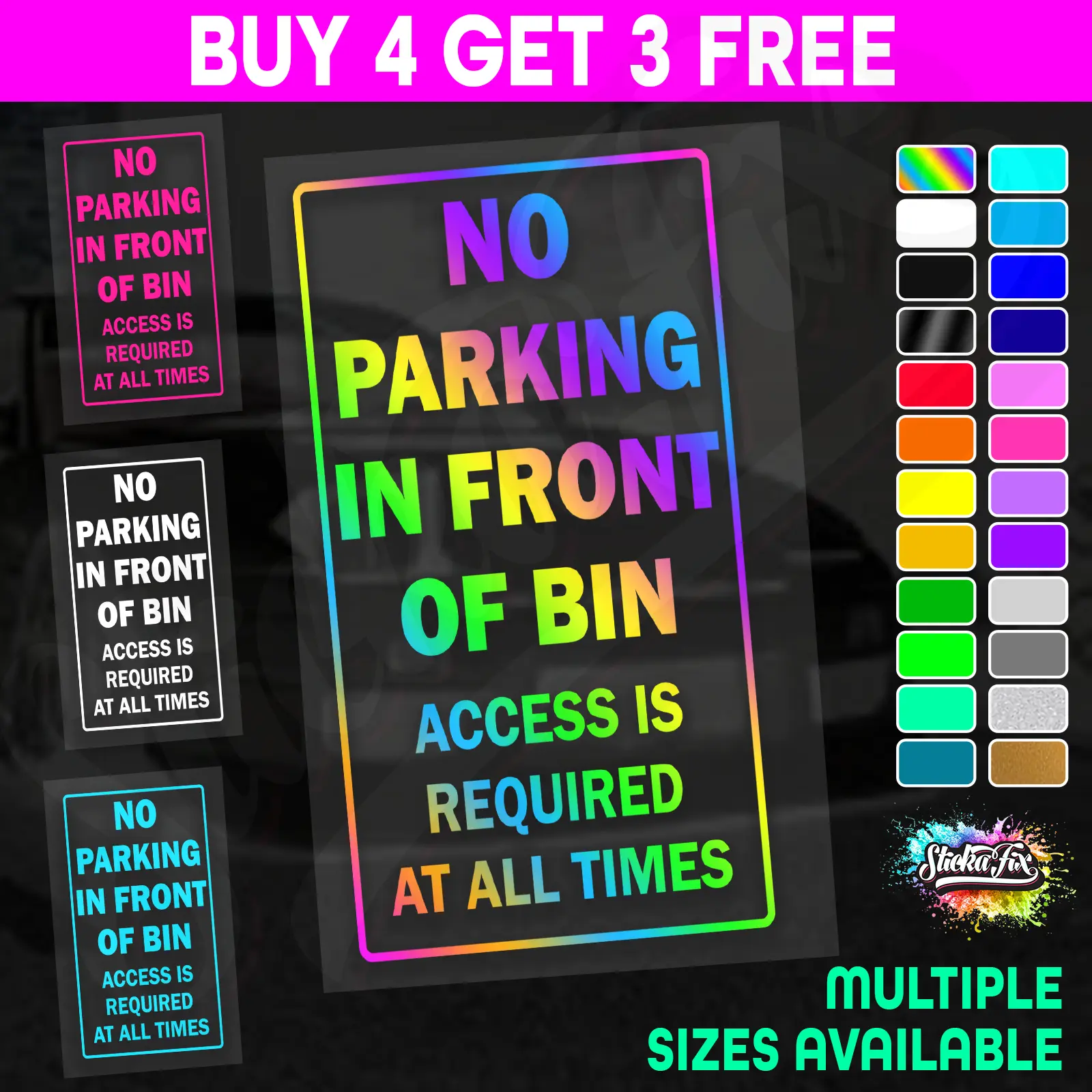 No Parking In Front Of Bin