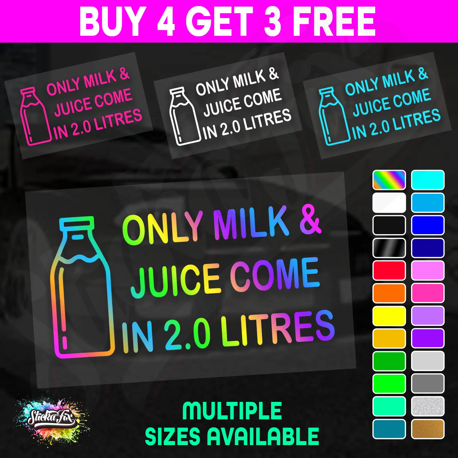 Only Milk and Juice Comes In 2L