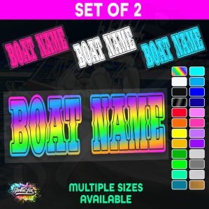 2x Custom Boat Name