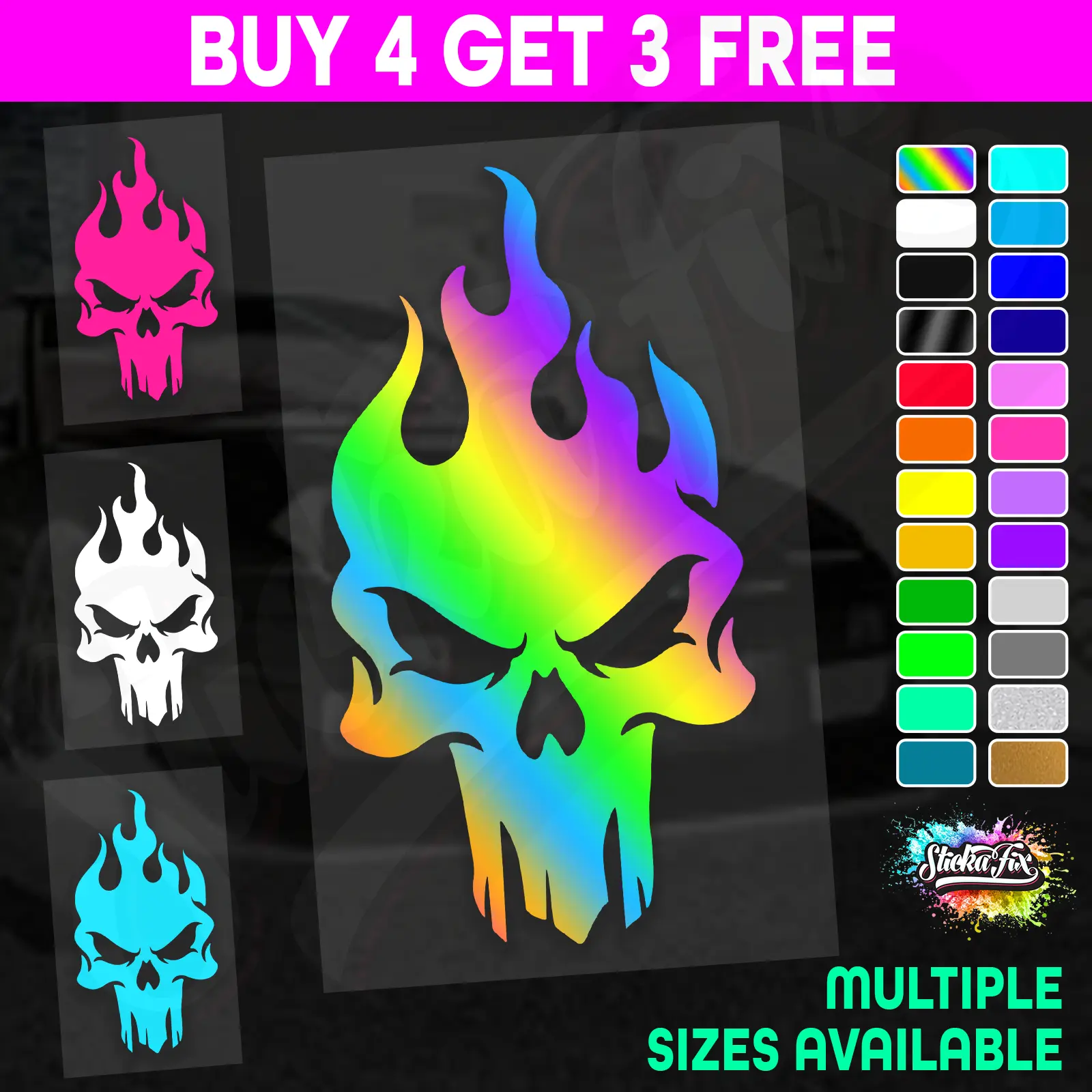 Skull With Flames