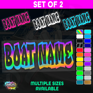 2x Custom Boat Name - Image 1