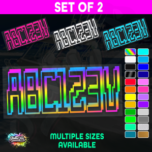 2x Boat Rego Sticker Decals Set 150mm High Vinyl Registration 200mm 250mm 300mm
