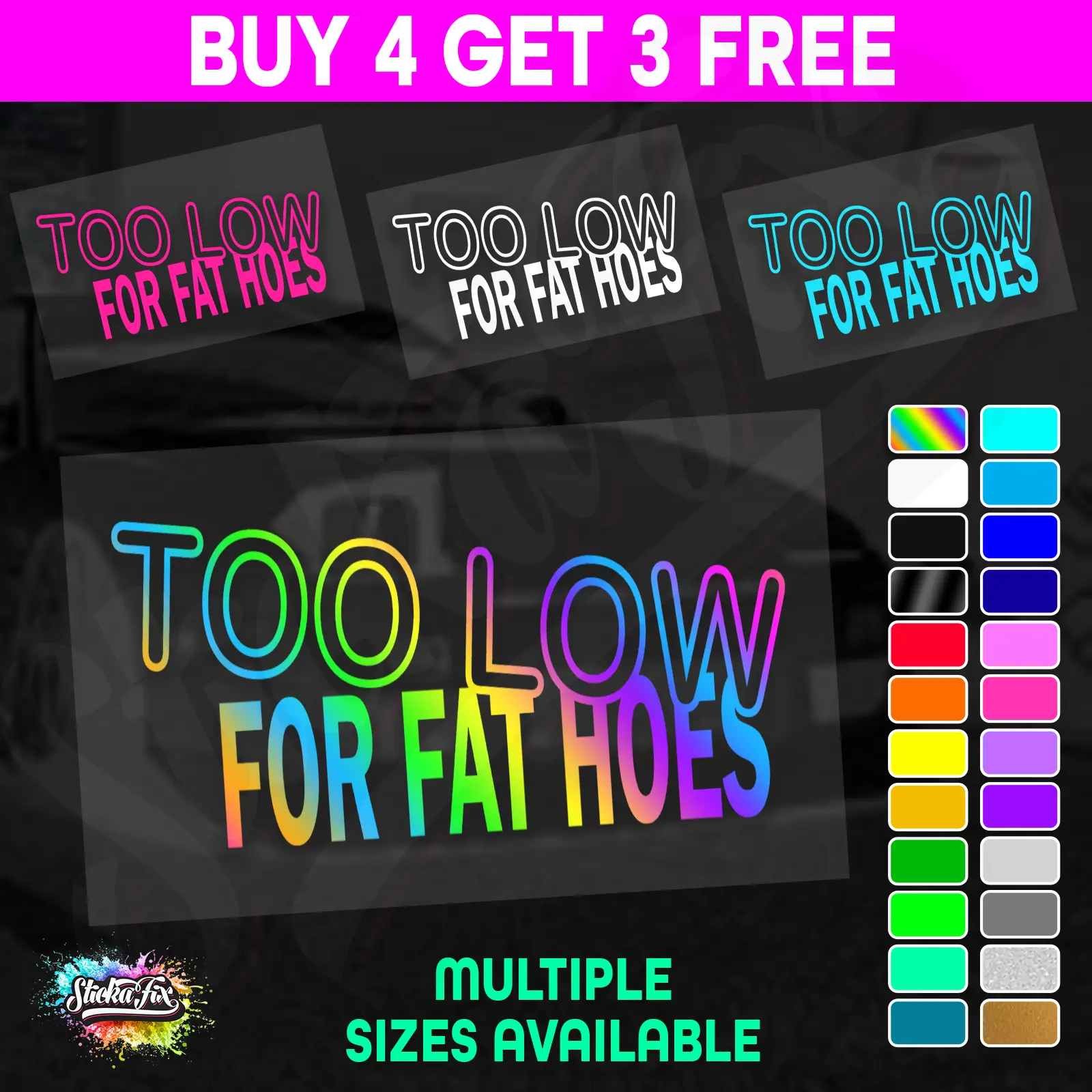 Too Low For Fat Hoes