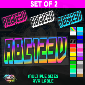 2x Boat Rego Sticker Decals Set 150mm High Vinyl Registration 200mm 250mm 300mm