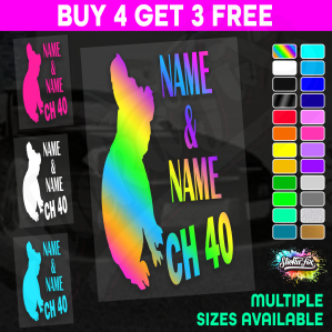 UHF 40 Sticker Your Names & Channel Number Radio Decal Caravan 4x4 4wd motorhome
