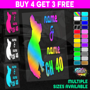 UHF 40 Sticker Your Names & Channel Number Radio Decal Caravan 4x4 4wd motorhome
