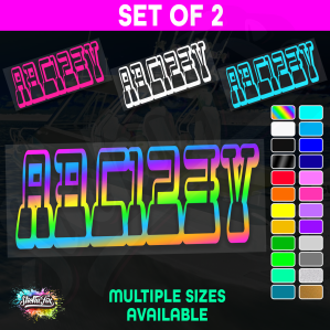 2x Jetski Rego Sticker Decals Set 100mm High Vinyl Registration 125mm 150mm
