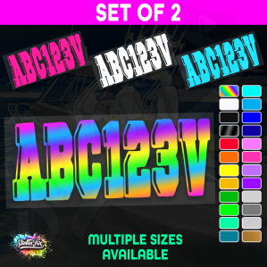 2x Boat Rego Sticker Decals Set 150mm High Vinyl Registration 200mm 250mm 300mm - Image 1