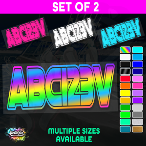 2x Boat Rego Sticker Decals Set 150mm High Vinyl Registration 200mm 250mm 300mm - Image 1