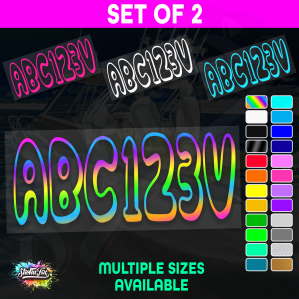 2x Boat Rego Sticker Decals Set 150mm High Vinyl Registration 200mm 250mm 300mm - Image 1