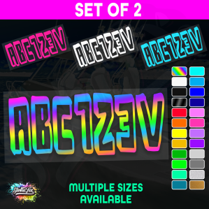 2x Boat Rego Sticker Decals Set 150mm High Vinyl Registration 200mm 250mm 300mm - Image 1