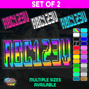 2x Boat Rego Sticker Decals Set 150mm High Vinyl Registration 200mm 250mm 300mm - Image 1
