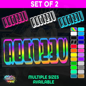 2x Boat Rego Sticker Decals Set 150mm High Vinyl Registration 200mm 250mm 300mm - Image 1