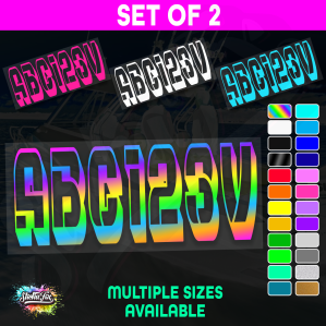 2x Boat Rego Sticker Decals Set 150mm High Vinyl Registration 200mm 250mm 300mm - Image 1