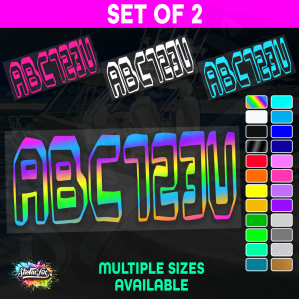 2x Boat Rego Sticker Decals Set 150mm High Vinyl Registration 200mm 250mm 300mm - Image 1