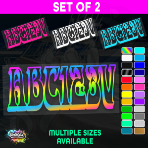 2x Boat Rego Sticker Decals Set 150mm High Vinyl Registration 200mm 250mm 300mm - Image 1