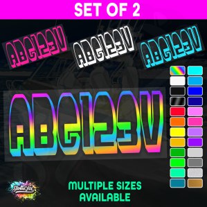 2x Boat Rego Sticker Decals Set 150mm High Vinyl Registration 200mm 250mm 300mm - Image 1