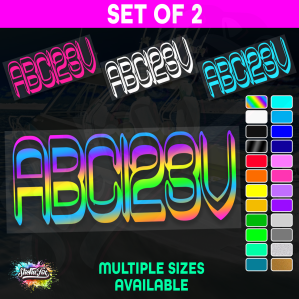 2x Boat Rego Sticker Decals Set 150mm High Vinyl Registration 200mm 250mm 300mm - Image 1