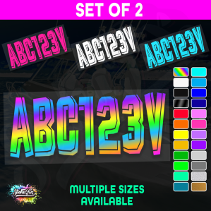 2x Boat Rego Sticker Decals Set 150mm High Vinyl Registration 200mm 250mm 300mm - Image 1
